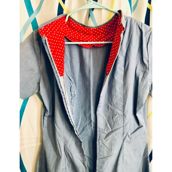 VINTAGE! Muslin Chambray Dress - Picture 12 of 15